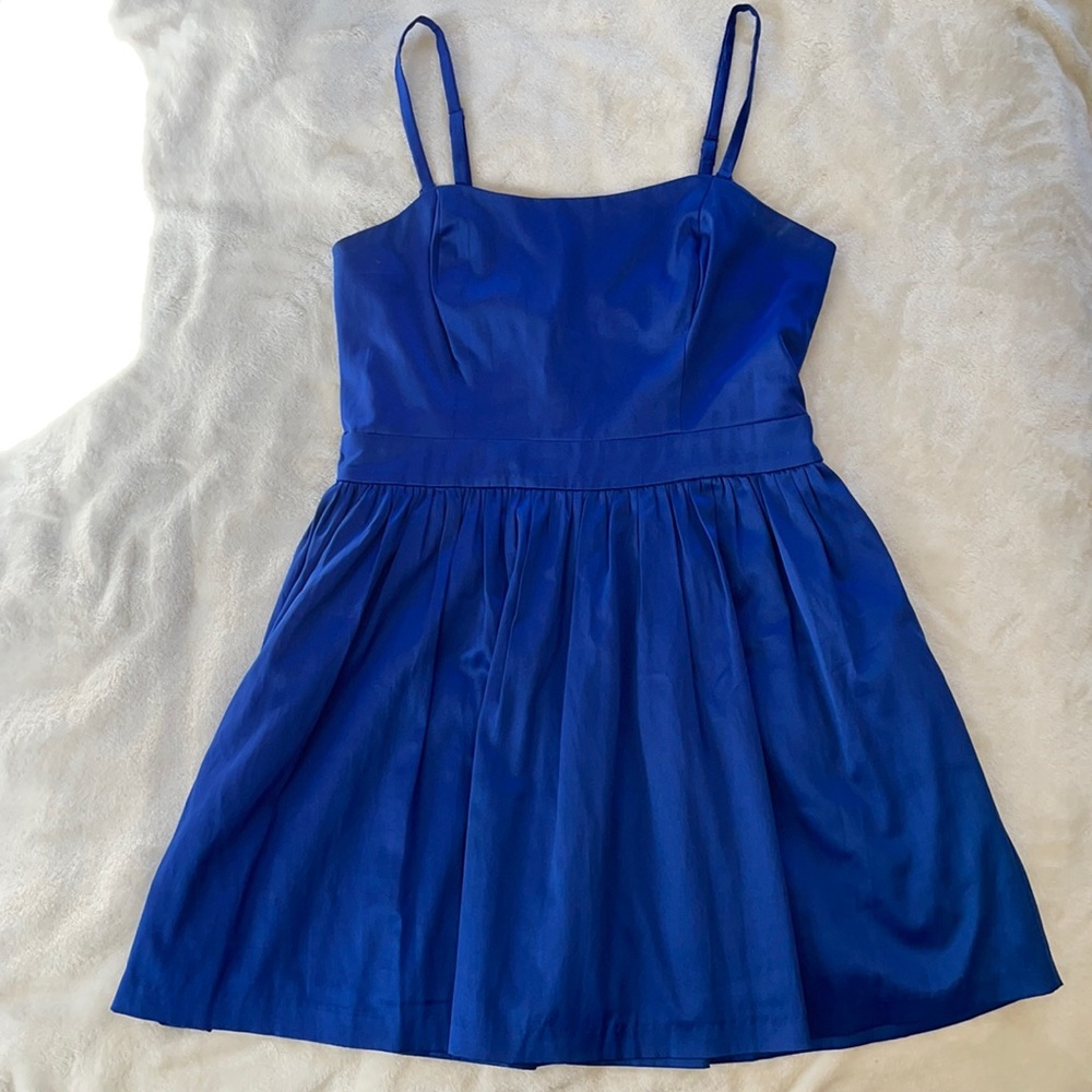 Blue Party Dress with Removable Straps
